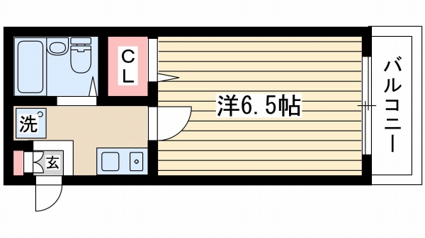 神戸電鉄粟生線鈴蘭台の賃貸物件間取画像