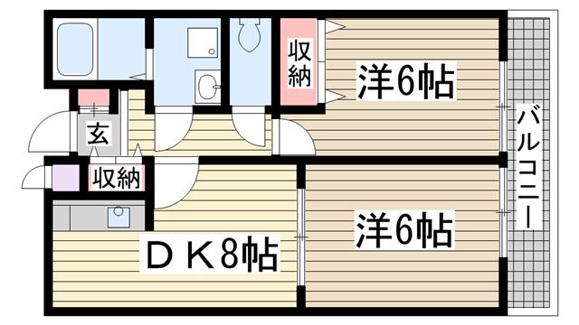 神戸電鉄有馬線大池の賃貸物件間取画像