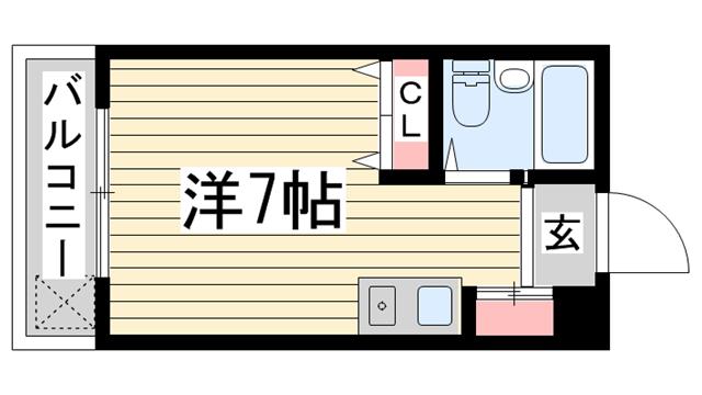 神戸市灘区新在家南町の賃貸物件間取画像
