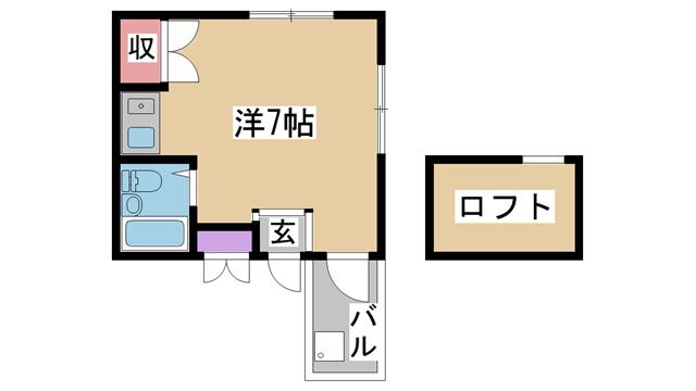 神戸市兵庫区雪御所町の賃貸物件間取画像