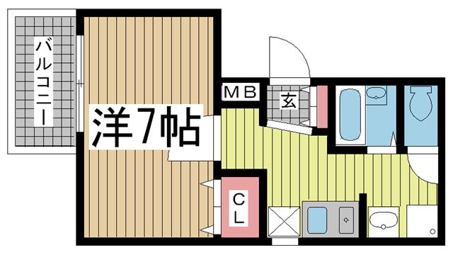 神戸市兵庫区荒田町の賃貸物件間取画像