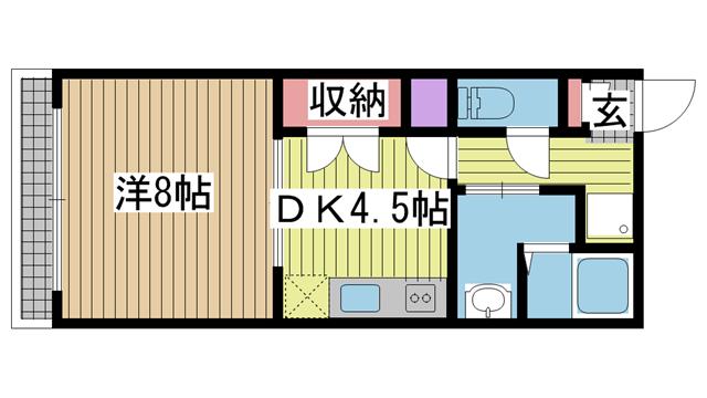 神戸市北区鈴蘭台東町の賃貸物件間取画像