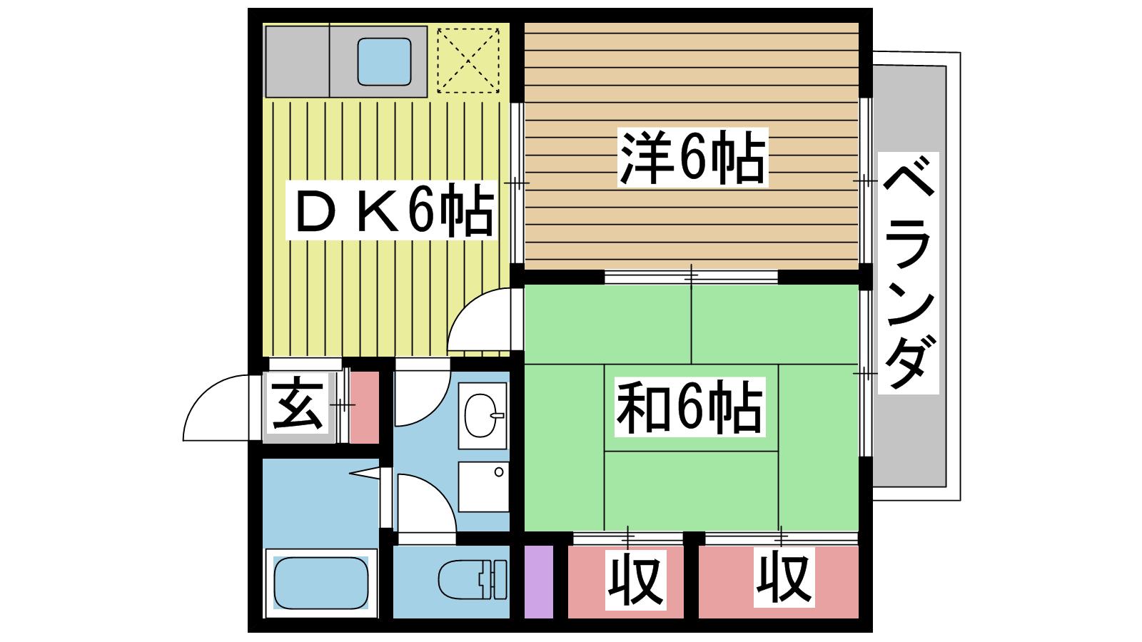 神戸電鉄有馬線大池の賃貸物件間取画像