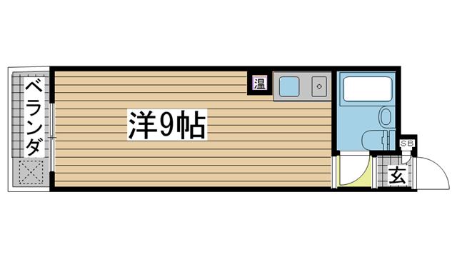 神戸市兵庫区門口町の賃貸物件間取画像