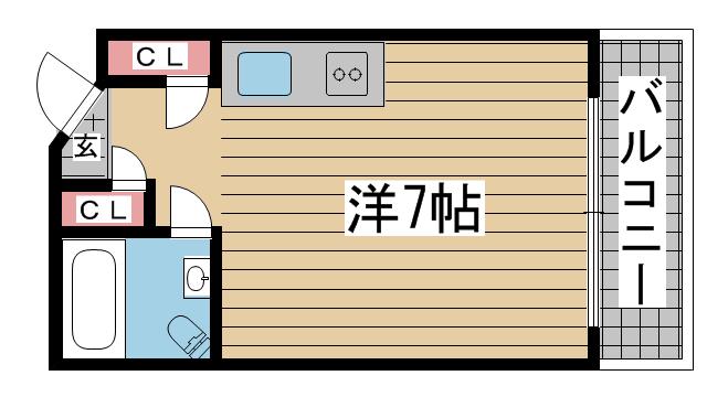 神戸市中央区北本町通の賃貸物件間取画像