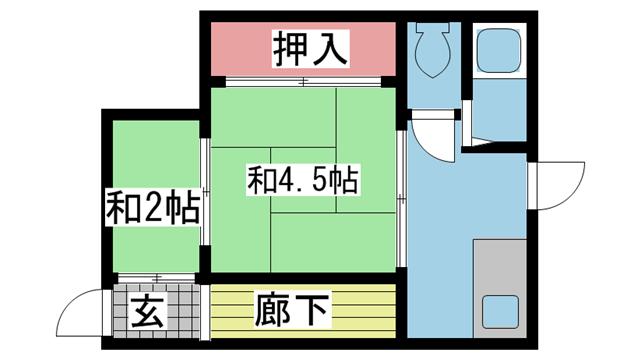 ＪＲ東海道本線（近畿）三ノ宮の賃貸物件間取画像