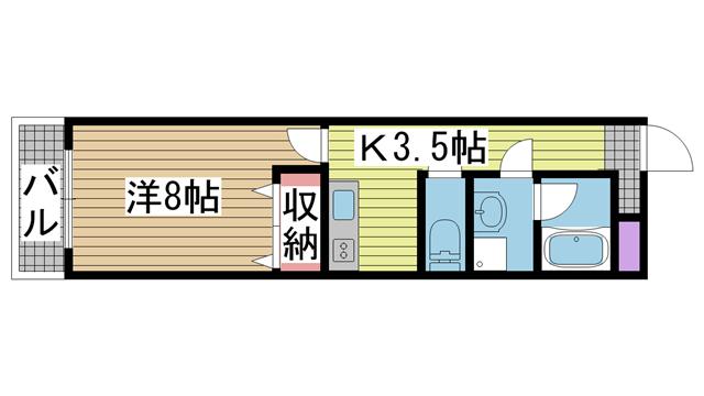 神戸市垂水区城が山の賃貸物件間取画像