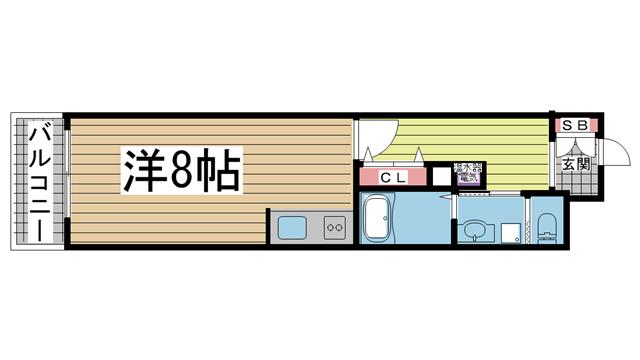 神戸市長田区神楽町の賃貸物件間取画像
