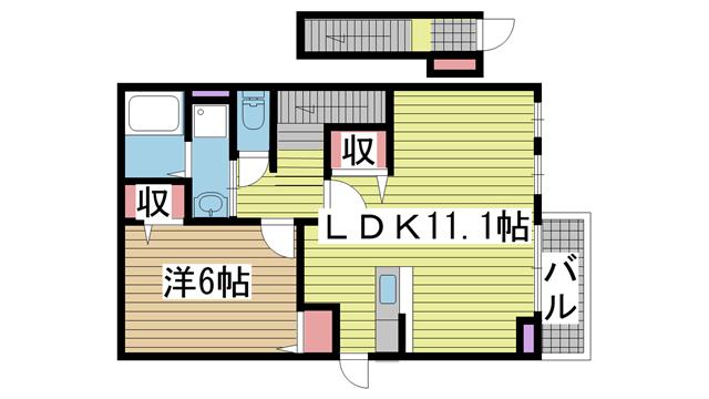 神戸電鉄有馬線有馬温泉の賃貸物件間取画像