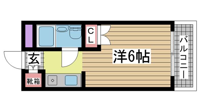 神戸市灘区岩屋北町の賃貸物件間取画像
