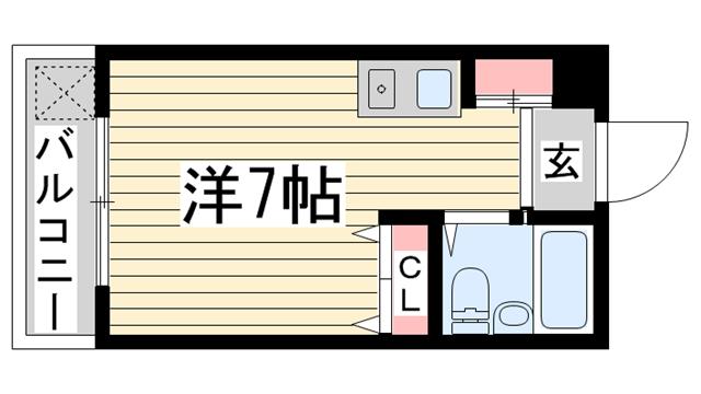 神戸市灘区新在家南町の賃貸物件間取画像