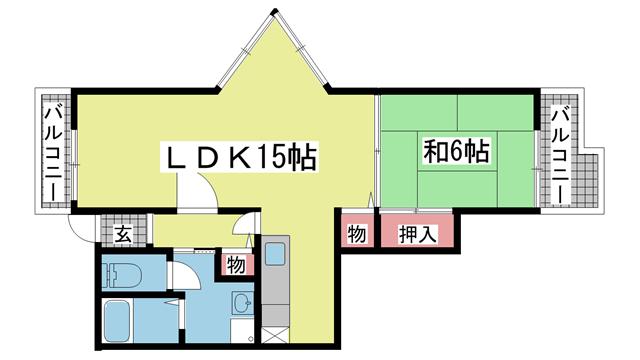 神戸市西区学園西町の賃貸物件間取画像