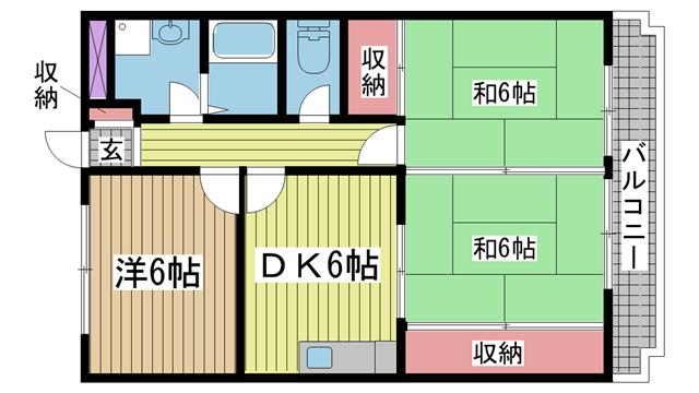 神戸電鉄有馬線谷上の賃貸物件間取画像