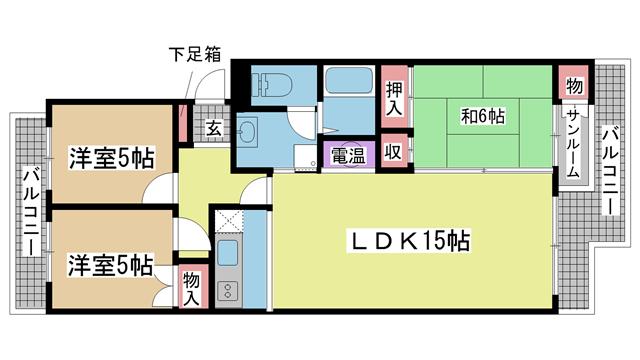 ポートアイランド線みなとじまの賃貸物件間取画像