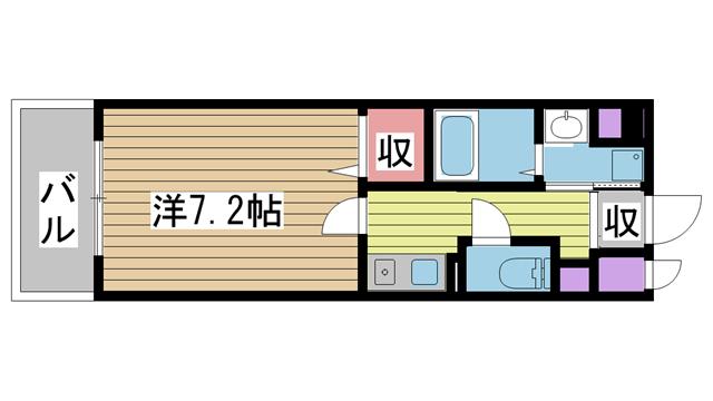 神戸電鉄有馬線谷上の賃貸物件間取画像