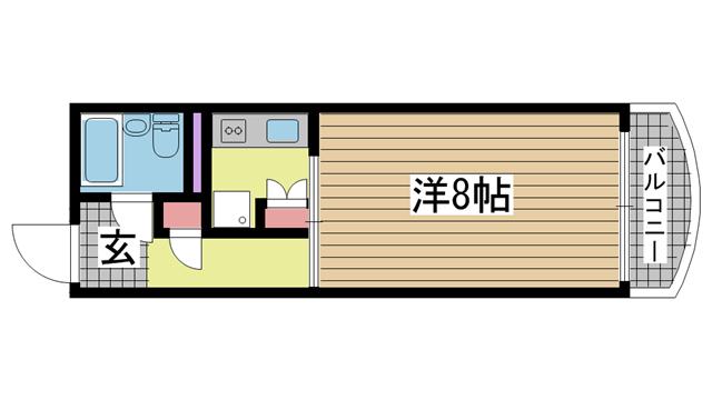 神戸市中央区布引町の賃貸物件間取画像