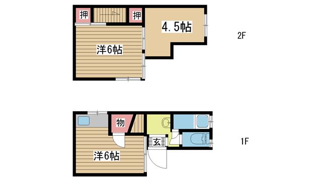 神戸市須磨区月見山本町の賃貸物件間取画像