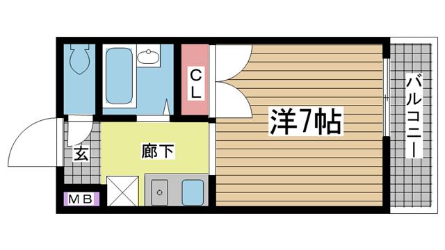 神戸市兵庫区小河通の賃貸物件間取画像