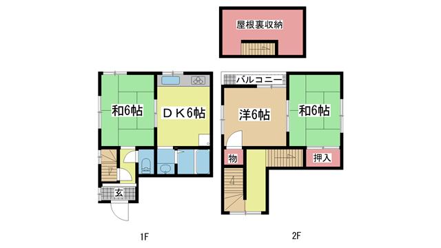 神戸市東灘区魚崎南町の賃貸物件間取画像