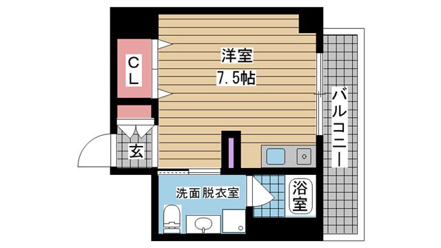 神戸市中央区日暮通の賃貸物件間取画像