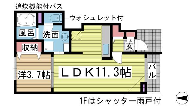 神戸市東灘区魚崎北町の賃貸物件間取画像