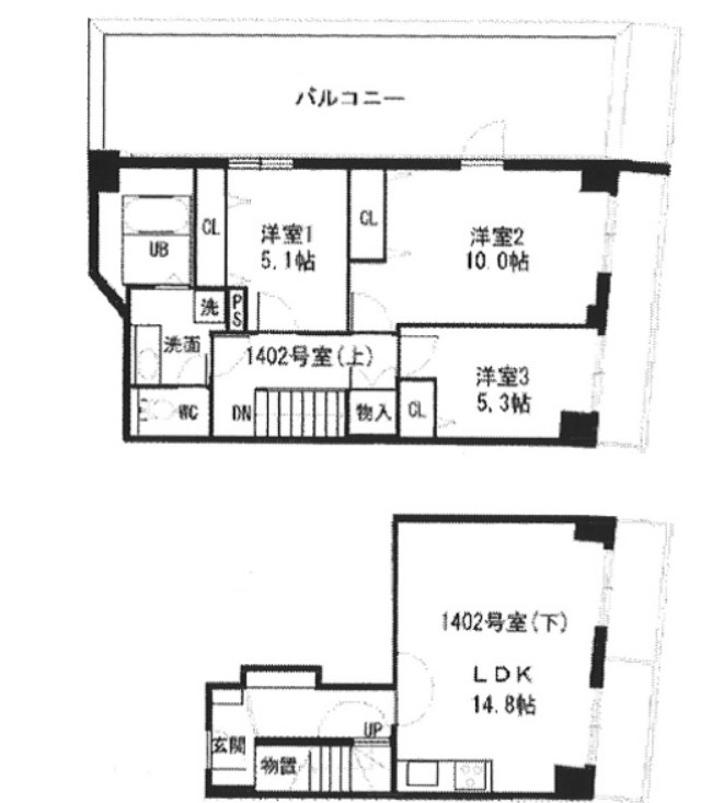 神戸市中央区海岸通(JR東海道本線(近畿)元町駅)のマンション賃貸物件 間取画像