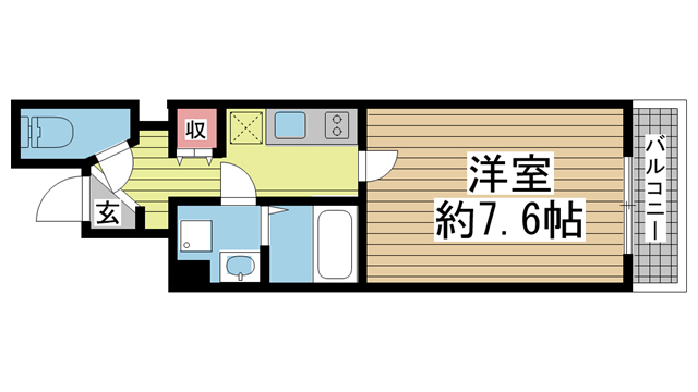 神戸市中央区雲井通(JR東海道本線(近畿)三ノ宮駅)のマンション賃貸物件 間取画像