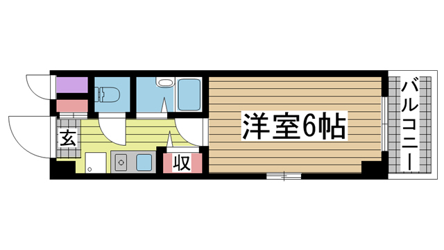 神戸市中央区生田町(JR東海道本線(近畿)三ノ宮駅)のマンション賃貸物件 間取画像