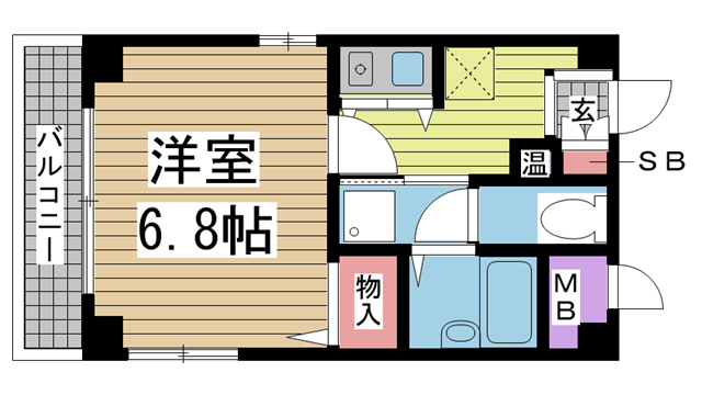 神戸市中央区海岸通(JR東海道本線(近畿)元町駅)のマンション賃貸物件 間取画像