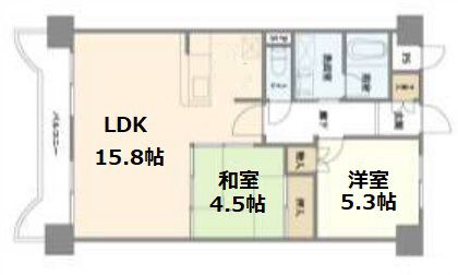 神戸市東灘区本山南町(JR東海道本線(近畿)摂津本山駅)のマンション賃貸物件 間取画像
