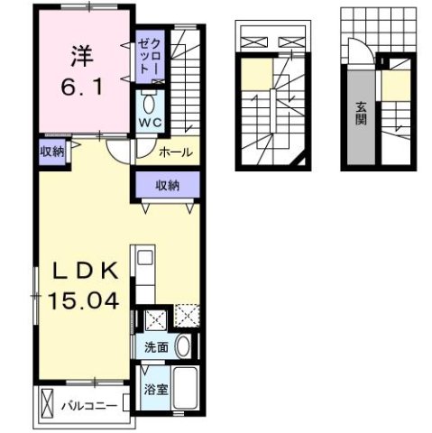神戸市西区池上(神戸市営地下鉄線伊川谷駅)のアパート賃貸物件 間取画像