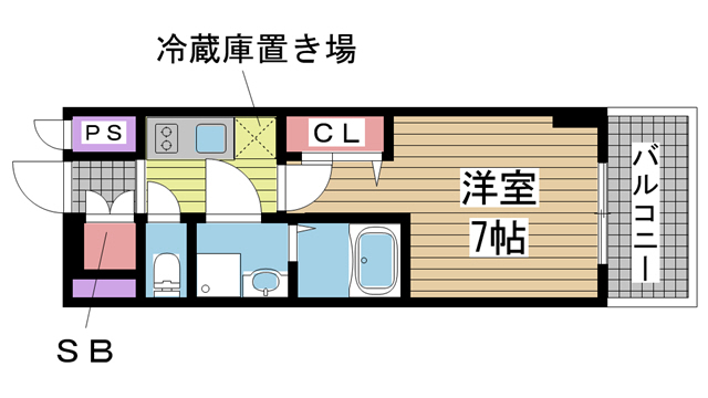 神戸市中央区北長狭通(JR東海道本線(近畿)元町駅)のマンション賃貸物件 間取画像