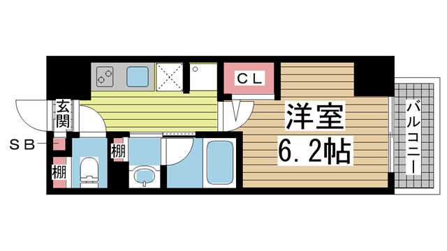 神戸市中央区中山手通(JR東海道本線(近畿)三ノ宮駅)のマンション賃貸物件 間取画像