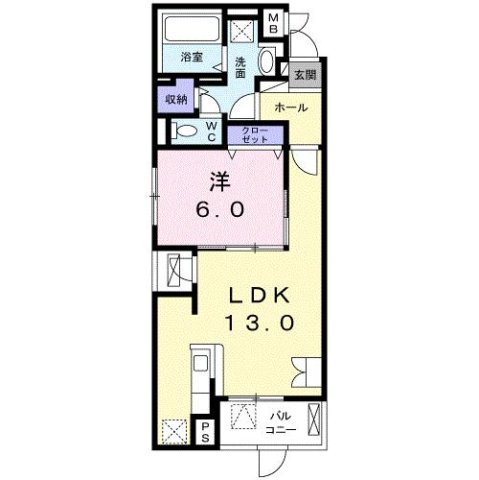 神戸市北区山田町小部(神戸電鉄有馬線北鈴蘭台駅)のマンション賃貸物件 間取画像