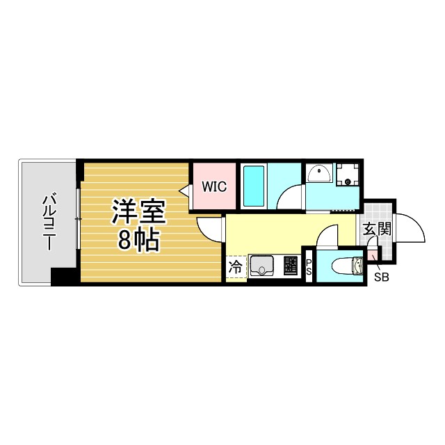 神戸市兵庫区三川口町(JR山陽本線兵庫駅)のマンション賃貸物件 間取画像