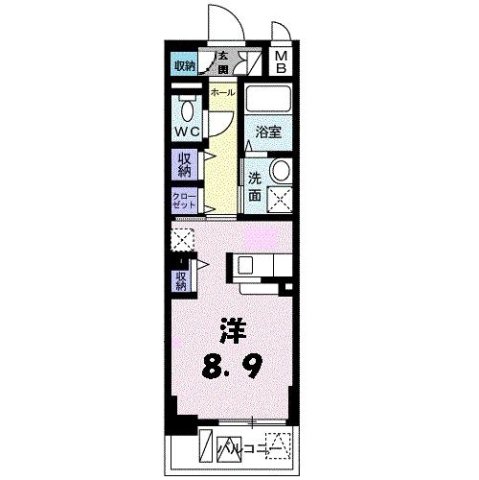 神戸市中央区加納町(JR東海道本線(近畿)三ノ宮駅)のマンション賃貸物件 間取画像