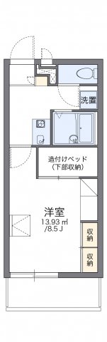 神戸市兵庫区駅南通(JR山陽本線兵庫駅)のマンション賃貸物件 間取画像