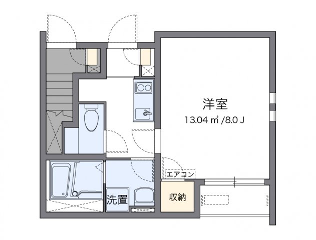 神戸市東灘区本山北町(阪急神戸線岡本駅)のアパート賃貸物件 間取画像