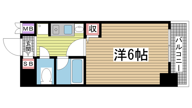 神戸市中央区下山手通(神戸市営地下鉄線県庁前駅)のマンション賃貸物件 間取画像
