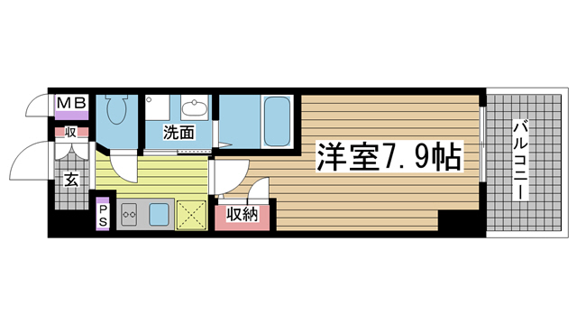 神戸市中央区中山手通(神戸市営地下鉄線県庁前駅)のマンション賃貸物件 間取画像