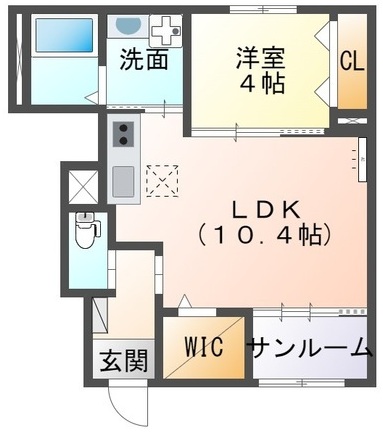 神戸市東灘区西岡本(阪急神戸線岡本駅)のアパート賃貸物件 間取画像
