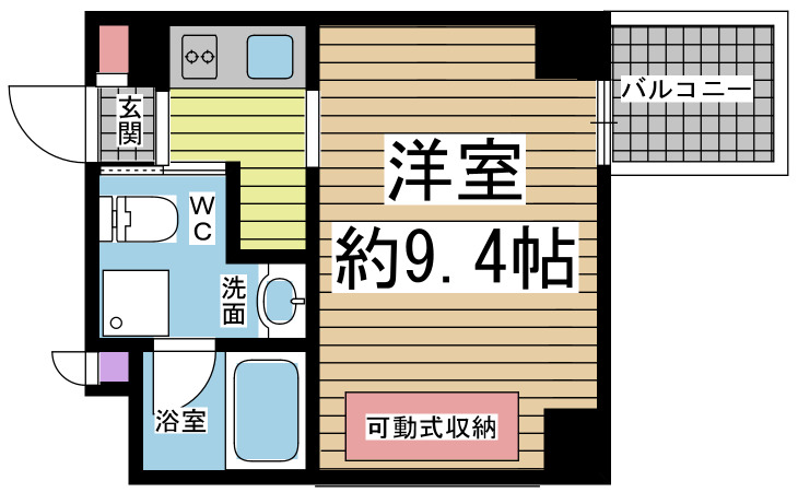 神戸市中央区琴ノ緒町(JR東海道本線(近畿)三ノ宮駅)のマンション賃貸物件 間取画像