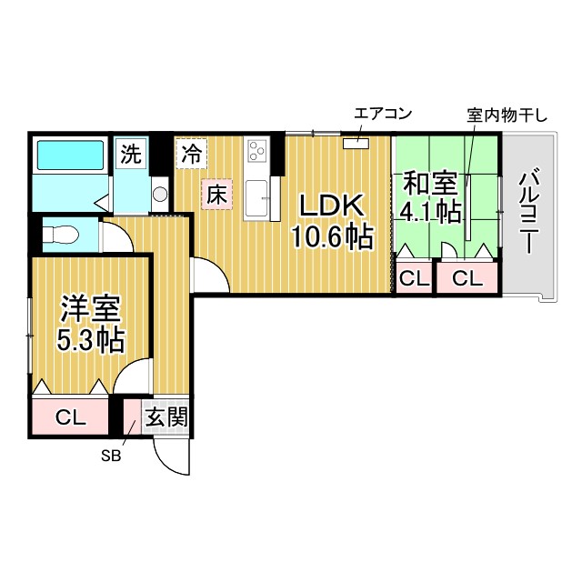 神戸市灘区天城通(阪急神戸線王子公園駅)のアパート賃貸物件 間取画像
