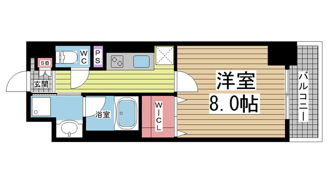 神戸市東灘区御影塚町(阪神本線新在家駅)のマンション賃貸物件 間取画像