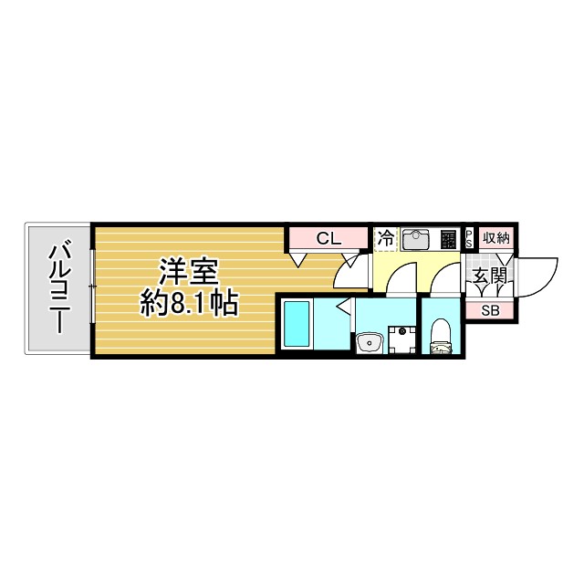 神戸市中央区栄町通(JR東海道本線(近畿)神戸駅)のマンション賃貸物件 間取画像
