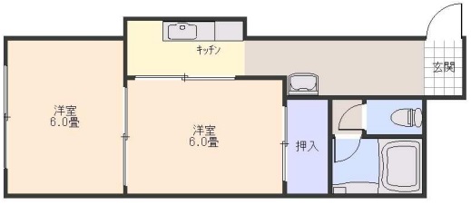 神戸市兵庫区福原町(神戸市営地下鉄線湊川公園駅)のマンション賃貸物件 間取画像