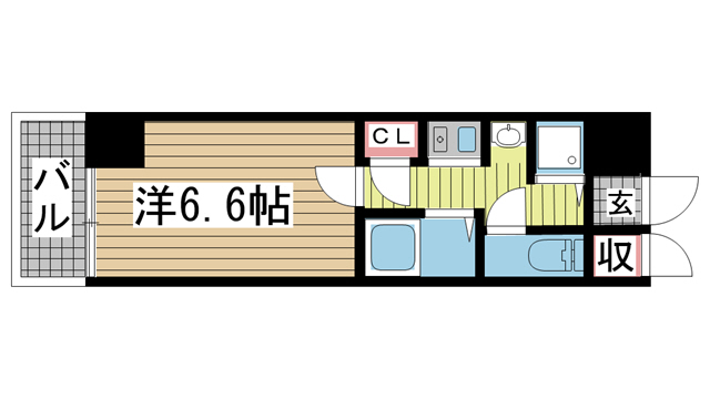 神戸市中央区加納町(JR東海道本線(近畿)三ノ宮駅)のマンション賃貸物件 間取画像