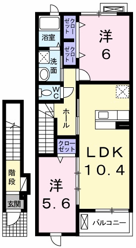 神戸市西区玉津町新方(JR山陽本線明石駅)のアパート賃貸物件 間取画像