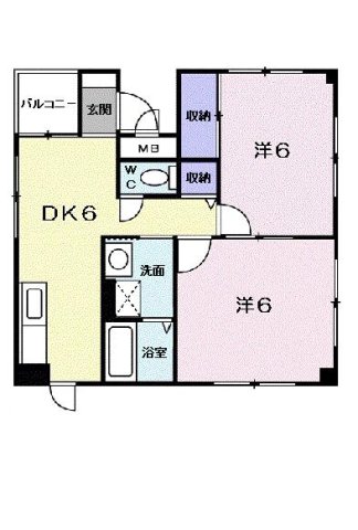 神戸市東灘区深江北町(JR東海道本線(近畿)甲南山手駅)のマンション賃貸物件 間取画像