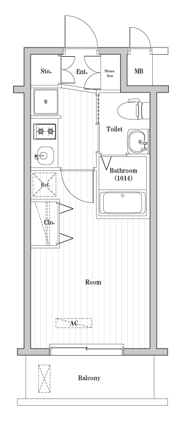 神戸市兵庫区湊町(神戸高速線新開地駅)のマンション賃貸物件 間取画像